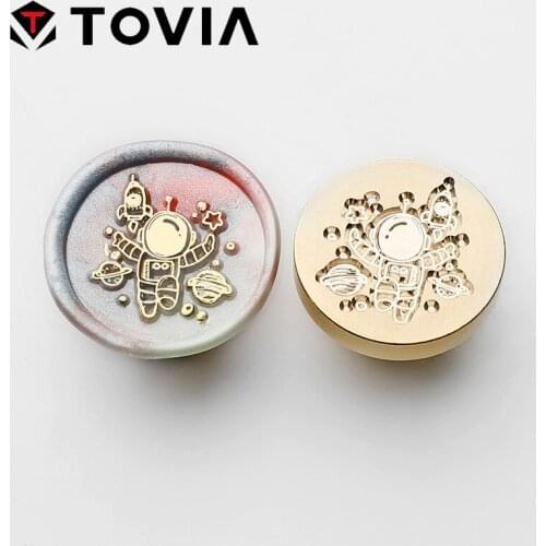 Astronaut Moon Wax Seal Stamps Sealing Wax Wood Stamps Retro Wax Stamp Scrapbooking Letter Envelop Wedding Decorative Invitation