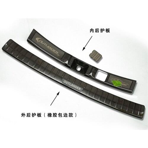 Car-styling For Mitsubishi Outlander 2016-2019 High quality stainless steel Rear Bumper Protector Sill Trunk Rear guard