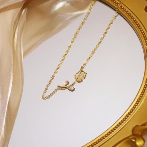 JUWANG Brand High Quality Gold Plated Heart Necklace for Women Luxury Simple Dazzling Micro Inlaid Zircon Wedding Necklaces