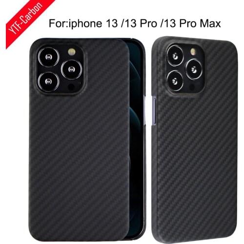 YTF-carbon real carbon fiber case For iphone 13 Pro Max case Aramid fiber armor materials Ultra-thin for iphone 13 cover