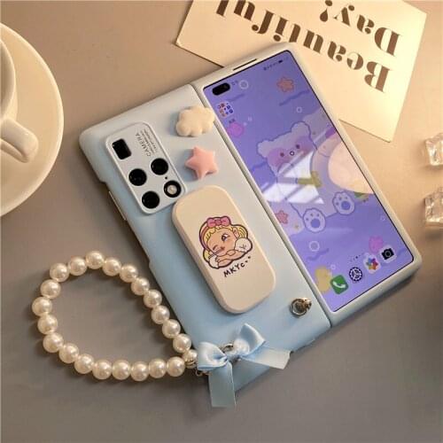 For Matex2 Mobile Phone Case Girfriends Cover with Korean Bracket Portable Female Conque for Huawei Mate X2 Etui Cover 5G