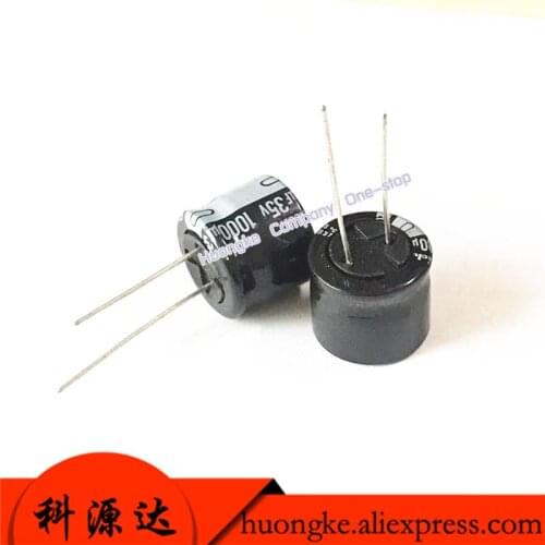 2PCS/LOT 35V1000UF soft foot electrolytic capacitor 1000UF35V 18*15