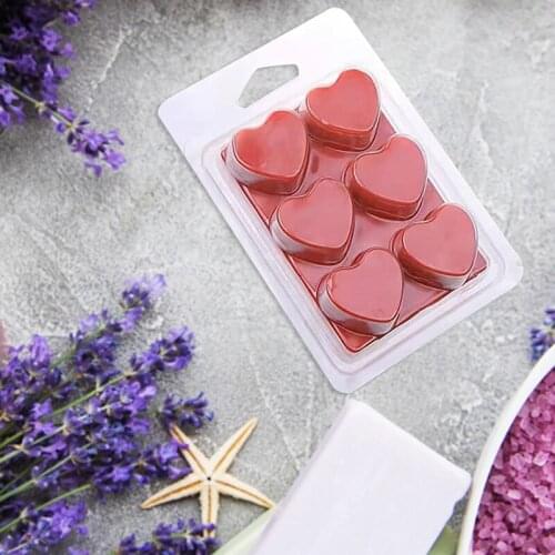 1PC Wax Melt Packaging Mold 6 Cell Container Mold Clear Heart Shape Packaging Mold Plastic