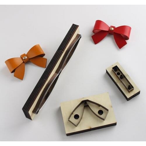 Steel Blade Mould Bowknot Wooden Die Cutter DIY Leather Cutting Dies Template Card Bag Hand Punch Tool Knife Leathercraft Tool