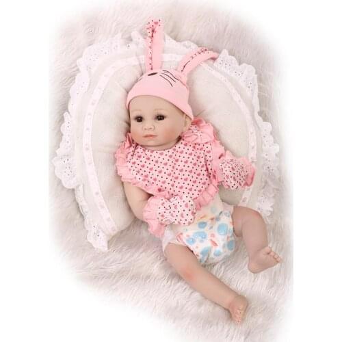 Hot Sale Silicone 50cm Full Vinyl Reborn Babies Lifelike Baby Doll Girls Waterproof Full Body With Pacifier Gift Handmade Toys