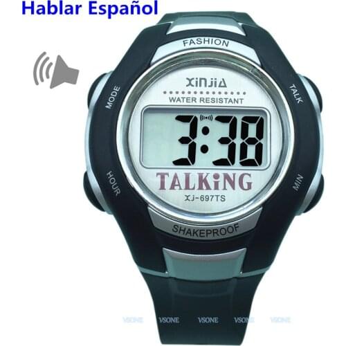 Spanish Talking Watch for the Blind and Elderly Electronic Sports Speak Watches
