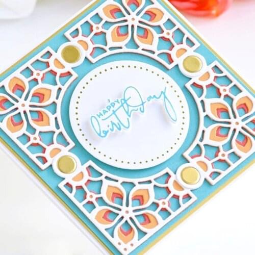 Kaleidoscope overlap Silicone Stamps Seal for DIY scrapbooking photo album Decorative clear