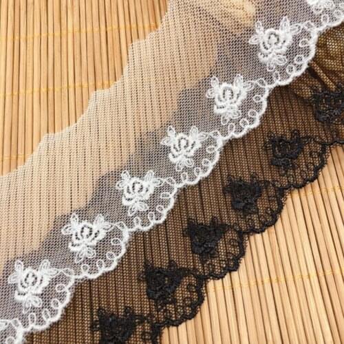 MLAEY 2Yard Exquisite Embroidered Flower Lace Trim High Quality Lace For Craft&Sewing Dress Clothing Accessories 08