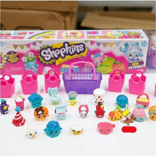 Shopkinss Happy Places Dolls Kids House Toys Anime Shopkinss Ice Cream Truck Dresser Play House Model SetFun Surprising Gift