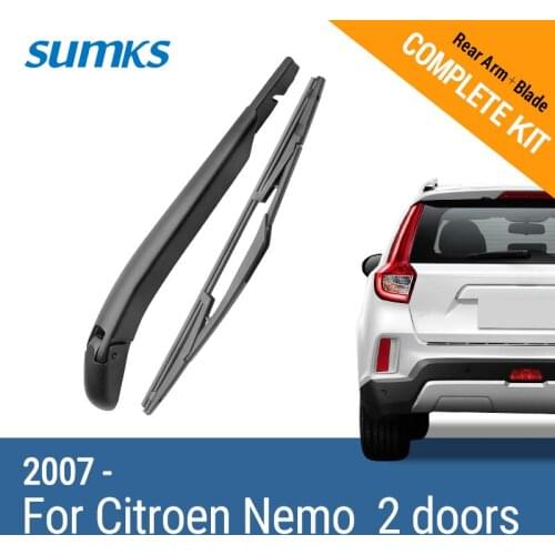 SUMKS Rear Wiper & Arm for Citroen Nemo 2 door 2008 2009 2010 2011 2012 2013 2014 2015 2016 2017