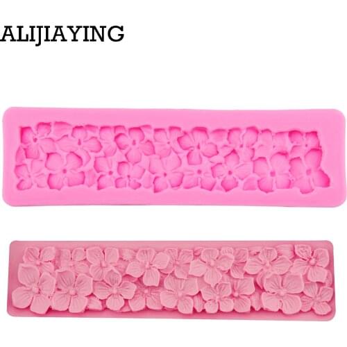 M1216 Lace Border Henna Flower Silicone Mold for Fondant Cake Decorating tools Kitchen baking Supplies