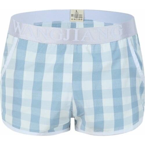 Mens cotton boxer pants household Men of low-rise week seven color pants at home arrow pants breathable gay fashion shorts