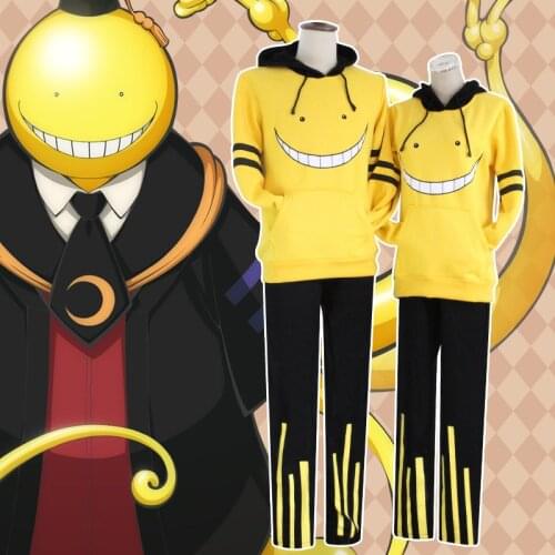 Korosensei Cosplay Hoodies Pant Anime Assassination Classroom Cosplay Costumes Unisex Daily Hoodies Pant Class Uniform