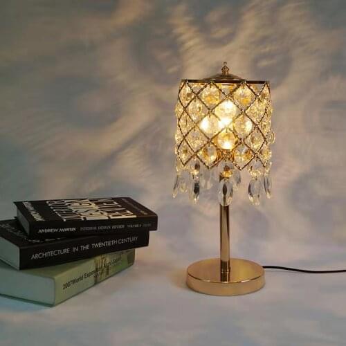 Table Lamp Desk Lamp Crystal Metal Bedroom Bedside Desk Light Luxury