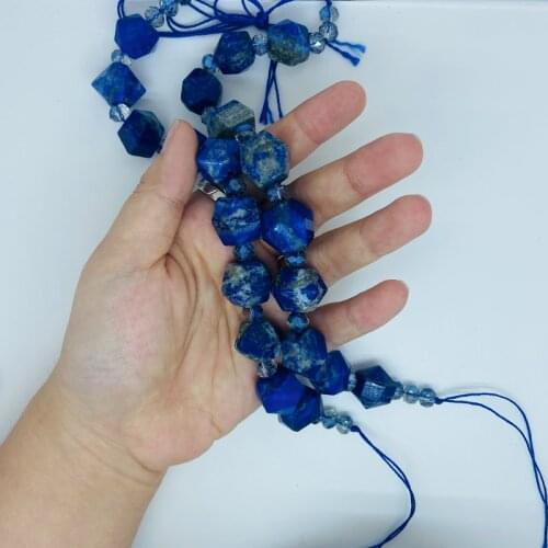 15-25mmX18-30mm Hexagonal Columns Natural Rough Afghanistan Lapis Lazuli Crystal Quartz Gemstone Mineral Stone Healing Stone Hot