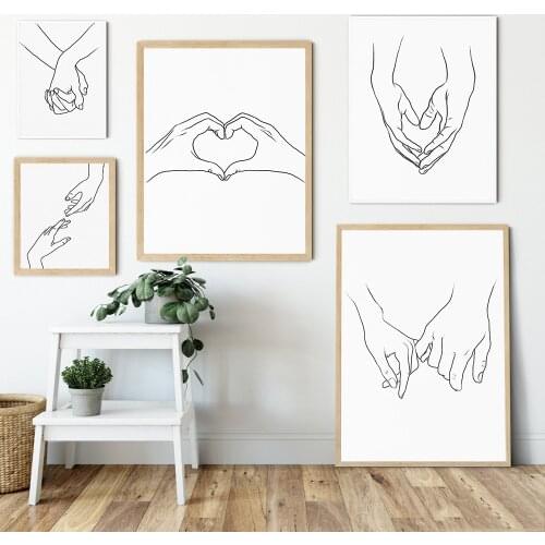 Nordic Modern Black And White Abstract Human Body Line Decorative Painting Home Wall Decor Sofa Hotel Hanging Canvas Painting