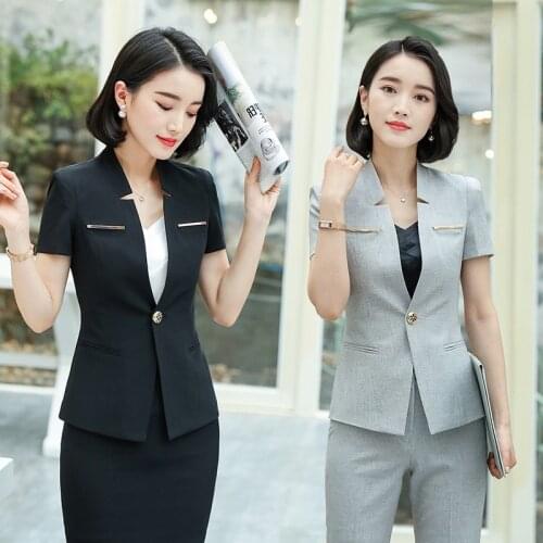2019 summer new casual fashion large size thin section small suit jacket loose trousers temperament wild womens two-piece