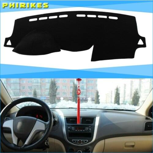 For Hyundai Solaris/Accent/Verna 2012 2013-2015-2017 Car Dashboard Cover Sun Shade Dash Board Anti-slip Dash Mat Pad Dashmat