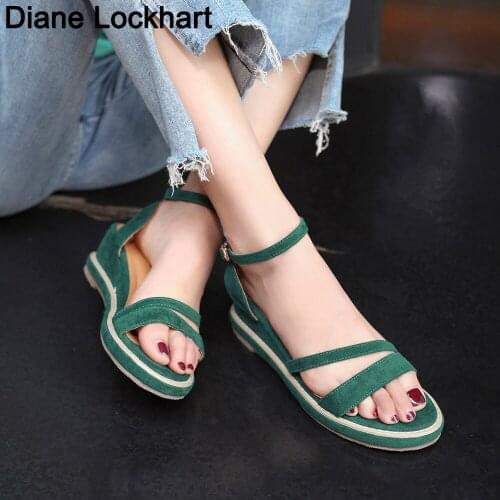 Sandals Foreign Trade Large Size Beach Casual 2021 New Versatile Heightened Temperament Wedge Womens Shoes Open Toe Wholesale