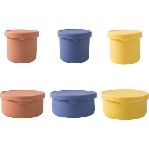 Silicone Lunch Box Food-grade Portable Sealed Insulated Box Cold and Heat Resistance food container fruits Crisper for office