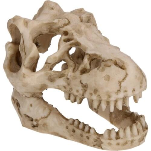 Easter Island Dinosaur Fossil Stone Statue Resin Ornament Fish Tank Aquarium Decoration Gnome Reptile Tank Artificial Home Decor