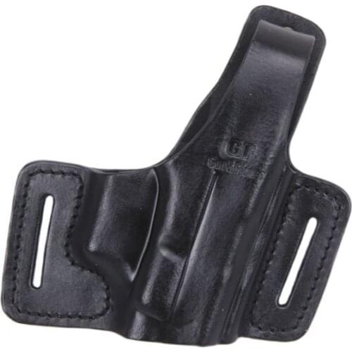 Gunflower Tactical 2 Slot Leather Thumb Break Half Barrel Explosure Holster Glock 17/22/31 Pistol Pouch