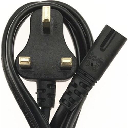 50pcs High quality 2 Prong UK Plug AC Power Cord Cable Charge Adapter PC Laptop+Free shipping