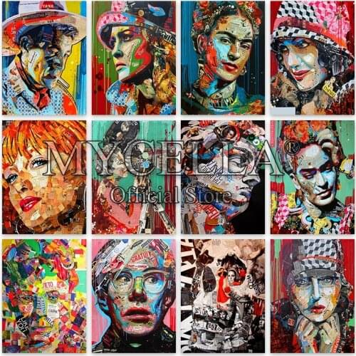 5D Diamond Painting Colorful Woman Full Square Diamond Embroidery Abstract Portrait Rhinestones Diamond Mosaic Hobby Art
