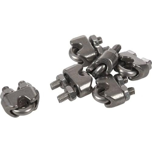 6 Pcs 304 Stainless Steel Saddle Clamp Cable Clip 3mm Wire