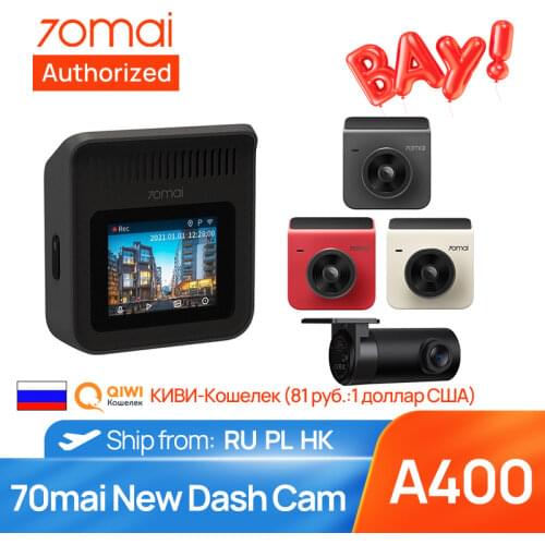 70mai A400 Dash Cam New Reimagined DVR DVR 1440P HD Dual Loop Recording Night Vision 70mai A400 24H Parking Mode App Control