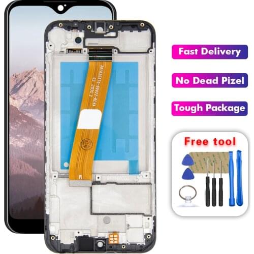 For Samsung Galaxy A01 A015 SM-A015M/DS A015M LCD Display Touch Screen Digitizer Assembly + Frame