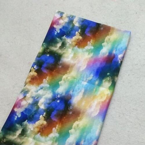 Brand New Rainbow Cloud Printed Cotton Fabric 50x105cm Design 007 Fabric Patchwork for Cloth Dress Party Home Decor