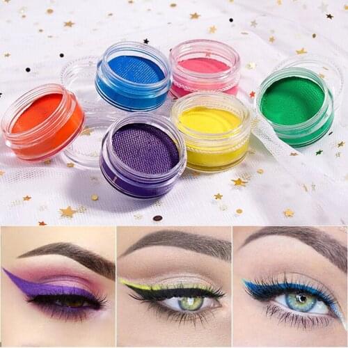 Fluorescent Eyeliner Cream Neon Powder Eyeshadow Pigment Matte Powder Cosmetics Make Up Eye Shadow MakeUp Water activation