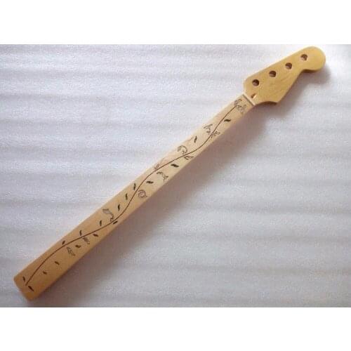 1PCS 24 Frets Electric Bass Guitar Neck Maple fretless fingerboard Guitar Parts
