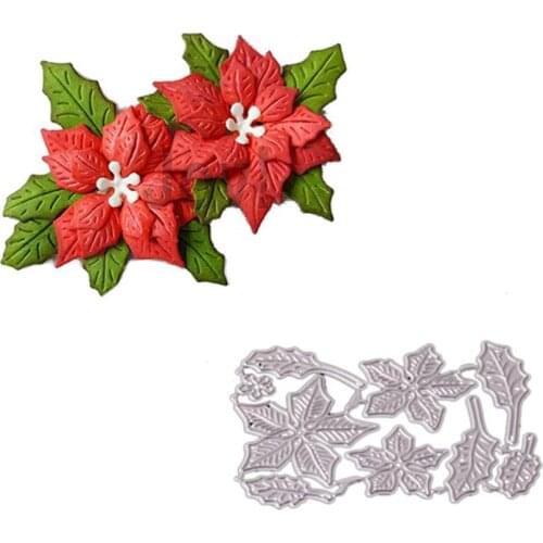 Craft metal cutting dies cut die mold Christmas flower leaves Scrapbook paper craft knife mould blade punch stencils dies