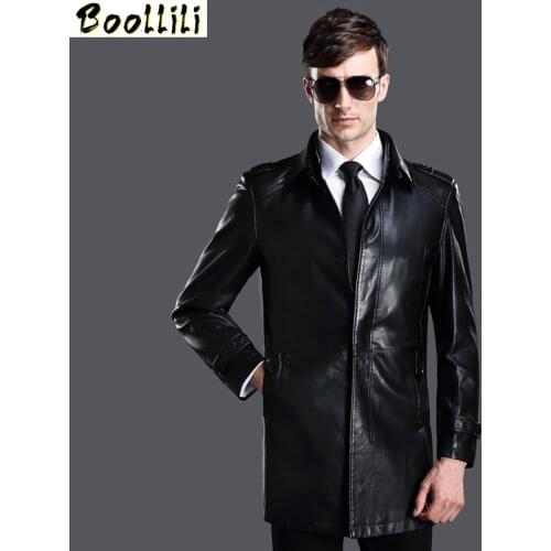 Boollili Leather Jacket Men Autumn Winter PU Leather Jacket Brand Clothing Casual Velvet Jaqueta Couro Masculino Plus Size 4XL