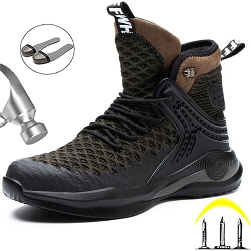 Men Large Size 37-50 Work Safety Boots Steel Toe Cap Work Boots Anti-piercing Industrial Shoes Foot Protection Work Shoes Boots