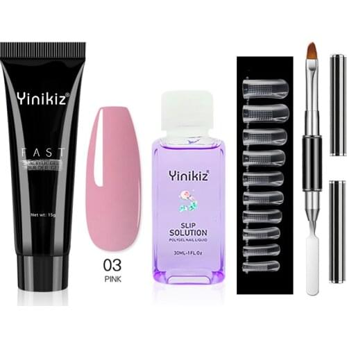 Nail Gel Kit Nail Polish For Nail Extension Crystal Builder Clear Color Gel Poly UV Gel Set