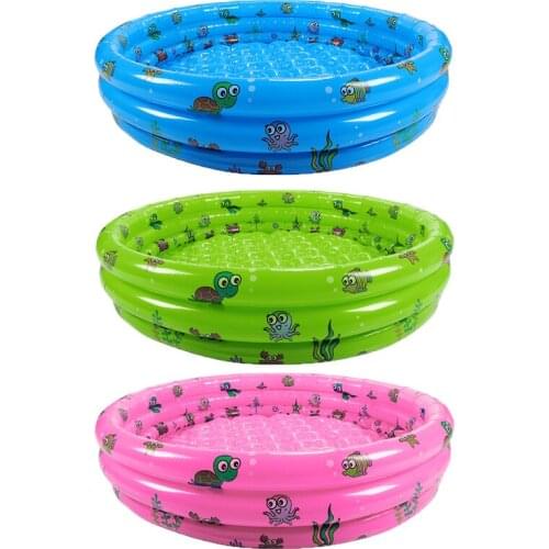 100/130/150cm Summer Thickened Inflatable Swimming Pool Round Lovely Animal Printed Bottom Water Sports Swimming Bathing Pool