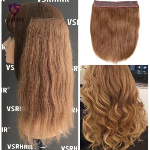 Clip-in Hair One Piece 80g 100g 120g 14 16 18 22 Easy Do Europe Quality Thick Hair Ends Machine Remy Halo Hair Extensions