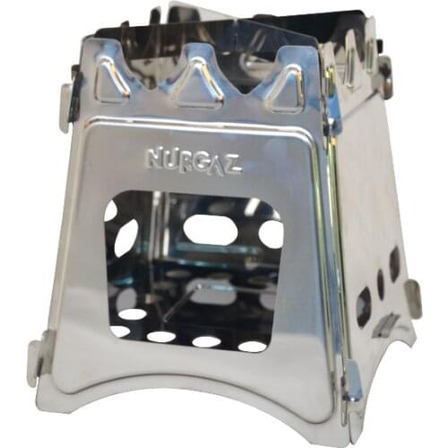 Inox stainless firebox steel green forest camping accessory stove cooktop nature outdoor grill barbecue safe wood fire