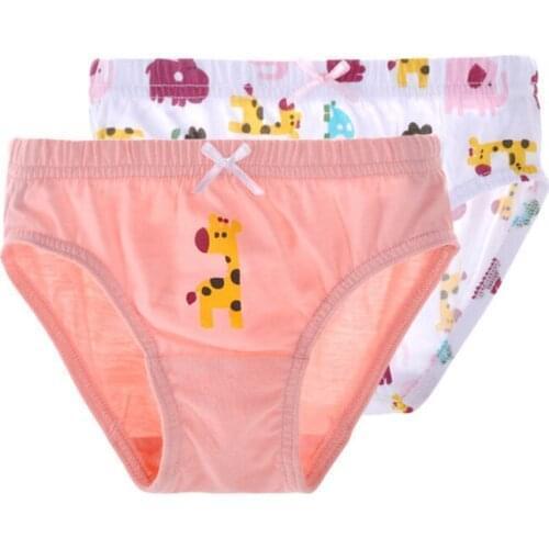 Girls Underwear 6 Pcs / Lot 100% Cotton Short Briefs Kids Panties Lovely Cartoon Panties Childrens Underwear