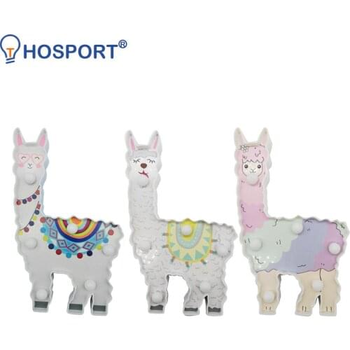 6 LED Night Children Kids Bedroom Decorative Alpaca Modeling Hanging Light Energy Saving Birthdays Performances Lamp
