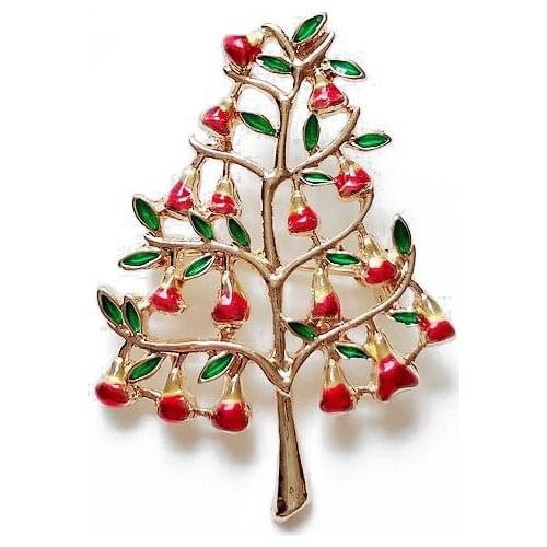 New Cute Enamel Tree Brooch