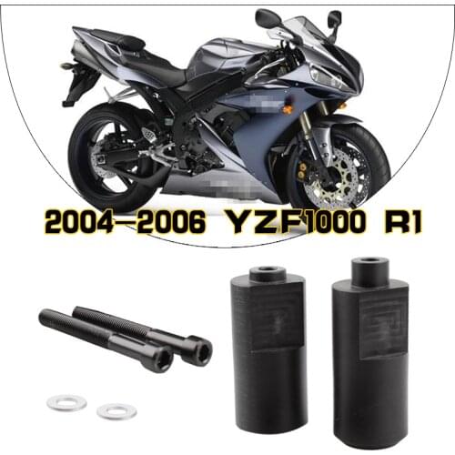 Motorcycle Black Frame Sliders Falling Protection For Yamaha YZF R1 YZFR1 YZF-R1 YZF1000 2004 2005 2006 04 05 06