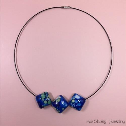 Popular Simple Square Shaped Colar Choker Necklace For Sexy Atmosphere Beach Holiday Accessories