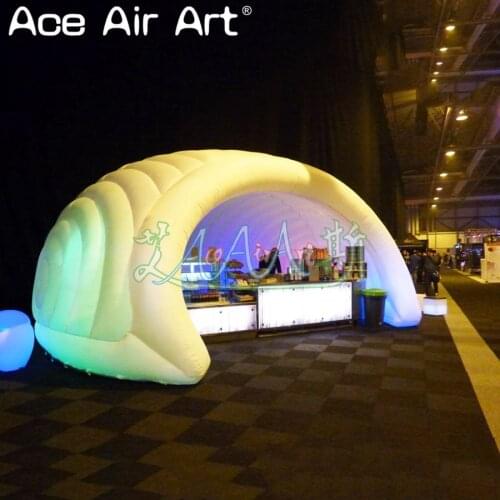 Portable luna tent inflatable bar booth,6m Wvendor house,hemispherical food and drink station tent for advertising and promotion