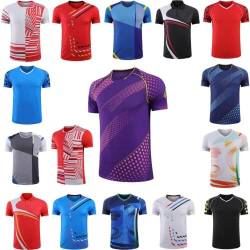 New sport Tennis shirts Men Women Child Table Tennis shirts uniforms Boys Badminton T Shirt PingPong Clothes Team Game Jerseys