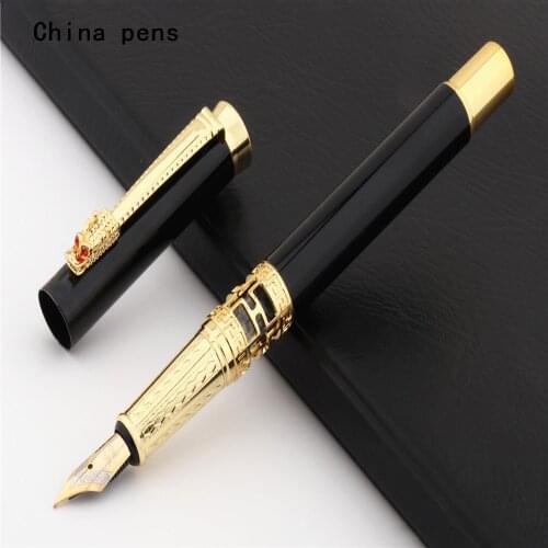 Luxury quality 7065 Black body Business office Fountain Pen student School Stationery Supplies ink pens
