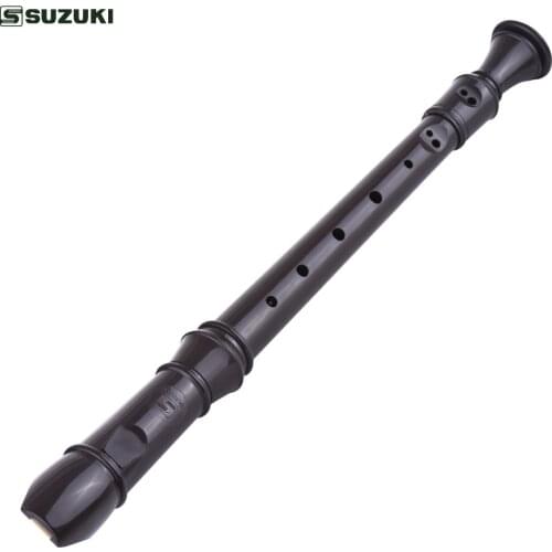 Suzuki SRG-405 Detachable Soprano Recorder German-style 8 Holes Key of G with Bag Clearing Rod Musical Wind Instrument Brown
